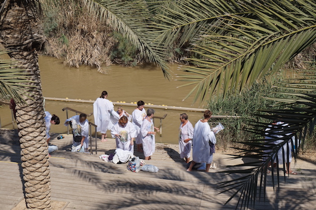 There are several baptismal sites in Israel--all popular with tourists and pilgrims. Kibbutz Kinneret hosts 600,000 visitors a year at the Yardenit site. Even if you have already been baptized, the experience of being in the River Jordan is one you will always treasure. Dwight was baptized in the river in 2007 and has the t-shirt to prove it!