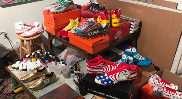 Lawrence artist has hand in creating footwear for Mahomes and other ...