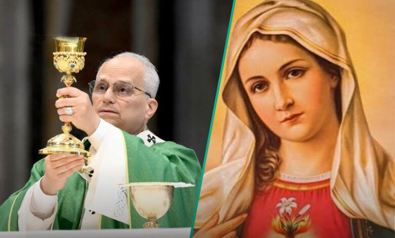 Pope Leo XIV and Mother Mary