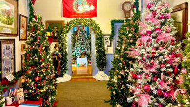 Lecompton Christmas Trees Display